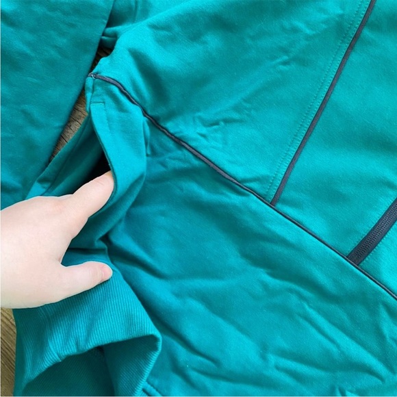 Richer Poorer Medium Terry Half Zip Sweatshirt in Everglade - Picture 2 of 4